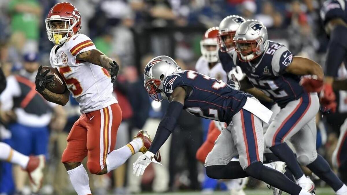 Kansas City Chiefs running back Charcandrick West broke free for a 21-yard touchdown run against the New England Patriots last month.