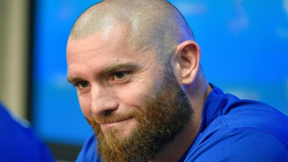 
The Royals’ newly acquired outfielder, Jonny Gomes, talked to reporters Tuesday at Kauffman Stadium.
