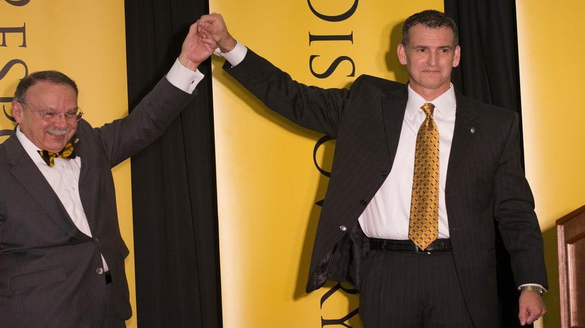 
Mack Rhoades, the new athletic director at Missouri, takes over for longtime AD Mike Alden with an energy and enthusiasm the program hopes to parlay into continued and increased national prominence.

