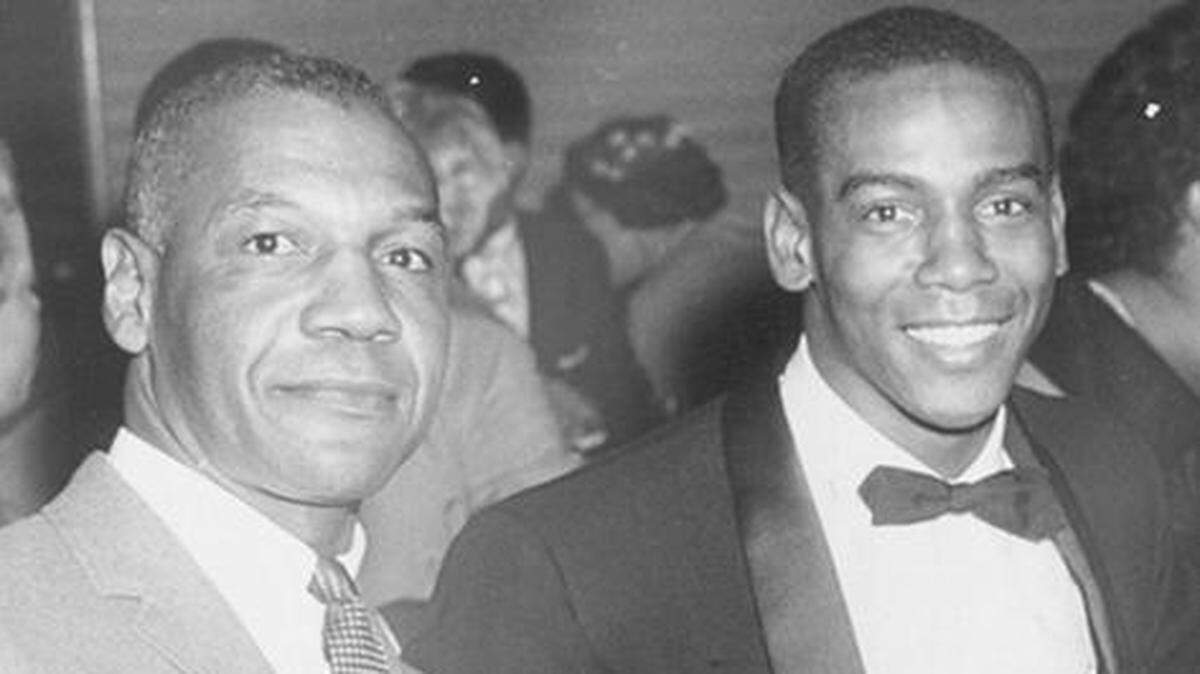 
Buck O’Neil (left) helped bring Ernie Banks to the Kansas City Monarchs and later to the Chicago Cubs.