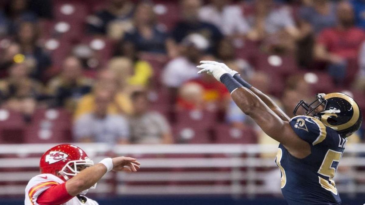
The Edward Jones Dome contained a lot of empties Thursday night as Chase Daniel (left) and the Chiefs closed out their preseason schedule against the Rams.
