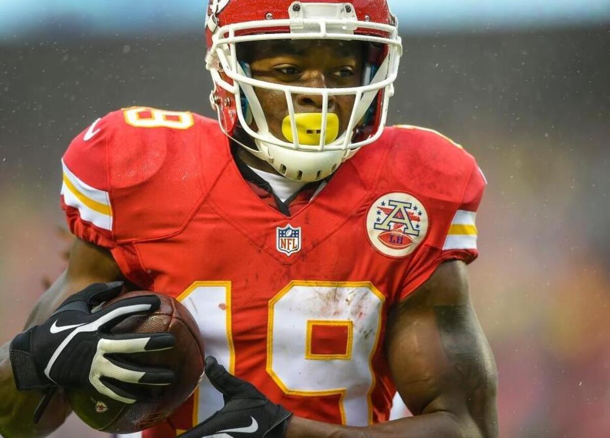 Chiefs wide receiver Jeremy Maclin ran into the end zone after a 41-yard second quarter touchdown Sunday.