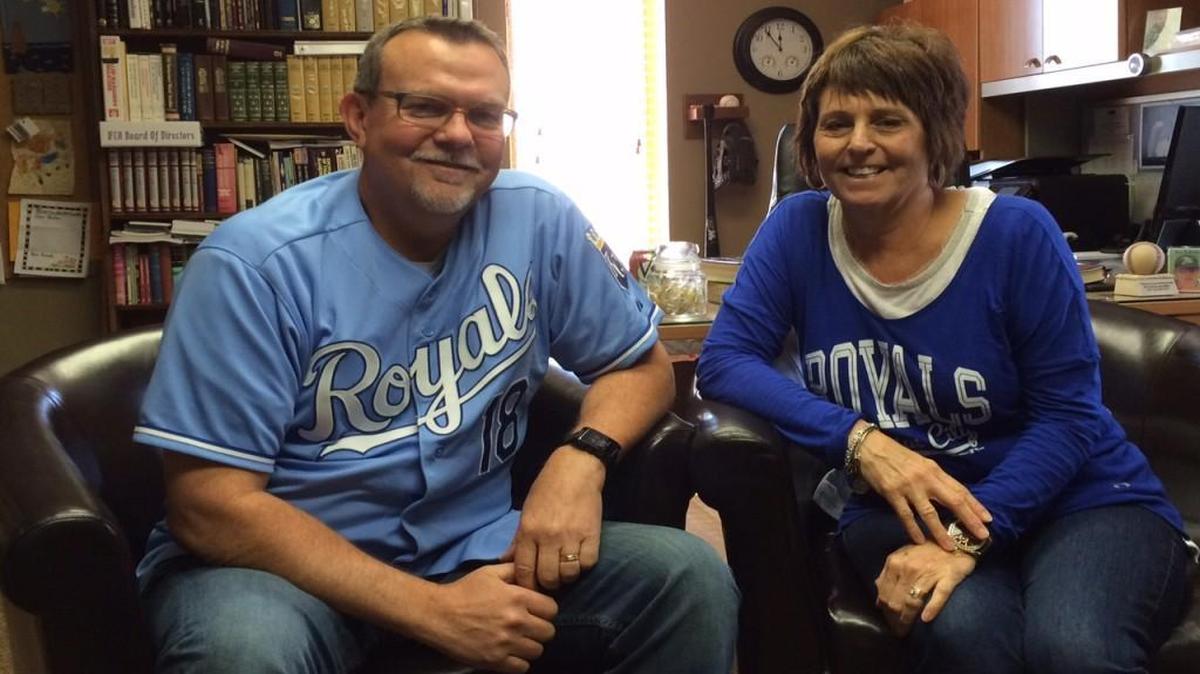 Ben Zobrist’s parents, Tom and Cindi, have memorabila commemorating their son’s arrival in Kansas City in the living room of their home in Eureka, Ill.
