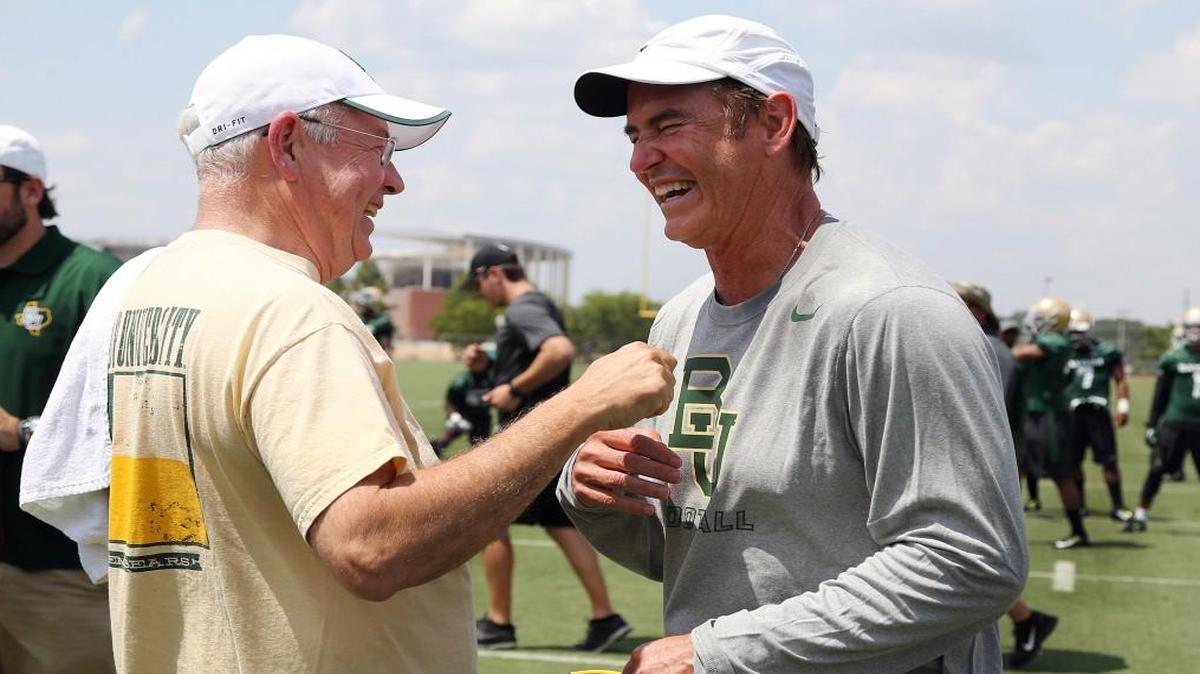 “Re-assigned” Baylor University president Ken Starr, left, and football coach Art Briles erred in their handling of sexual assault complaints against players.