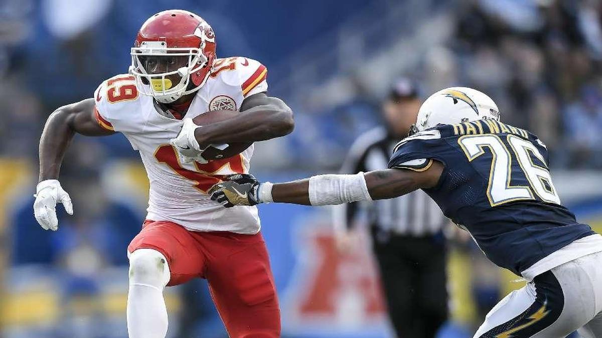 Chiefs wide receiver Jeremy Maclin had four receptions for 53 yards in the season finale against the Chargers.