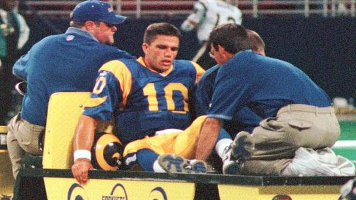 
When Trent Green left the field on a cart after being hurt in a preseason game in 1999, his chances of being the starting QB for the Rams that year went with him. Kurt Warner took over and led the team to a Super Bowl win.
