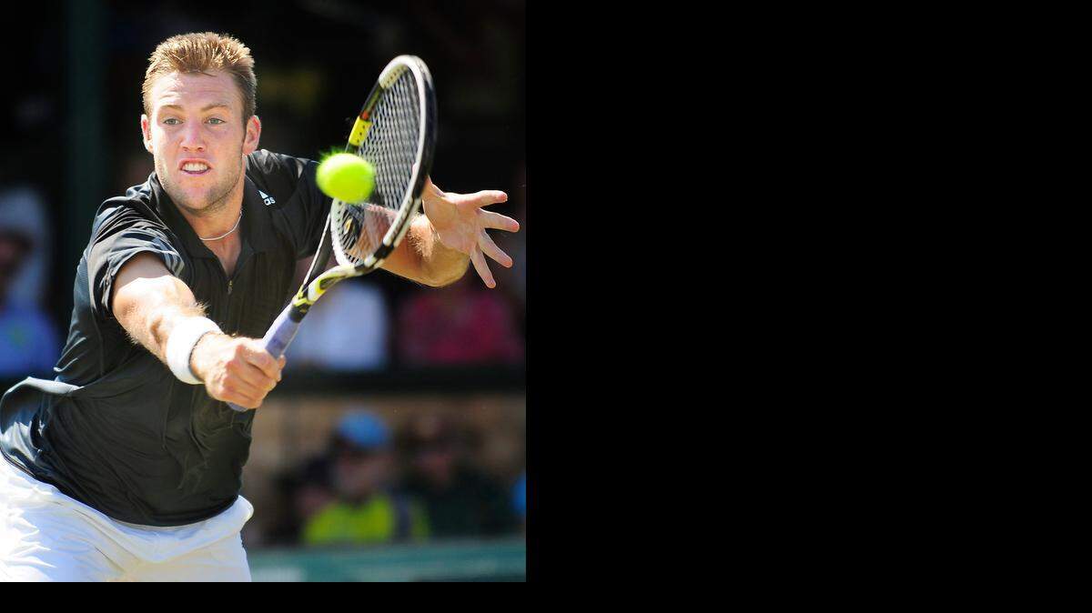 
Jack Sock advanced to Hall of Fame Tennis semifinals by upsetting John Isner on Friday. 
