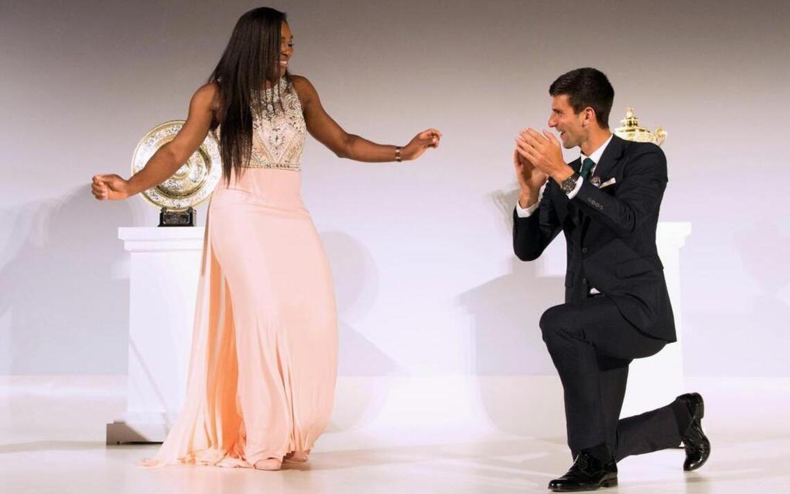 Serena Williams, Novak Djokovic boogie at Wimbledon champions dinner