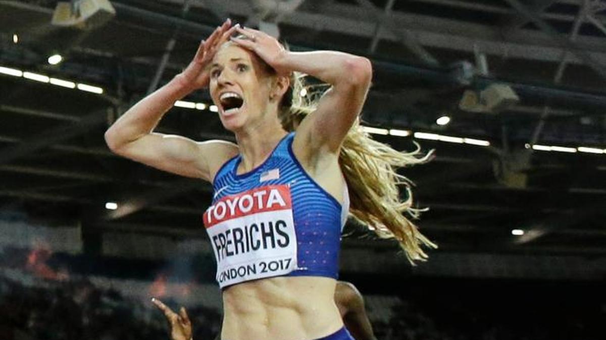 UMKC product Courtney Frerichs could hardly believe it as she crossed the finish line in second place, good for a historic silver medal behind countryman Emma Coburn during the Summer Games in London.