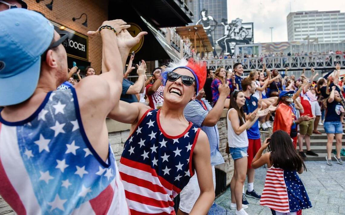 KC fans show pride in sport and country at Women’s World Cup watch party in the Power & Light District