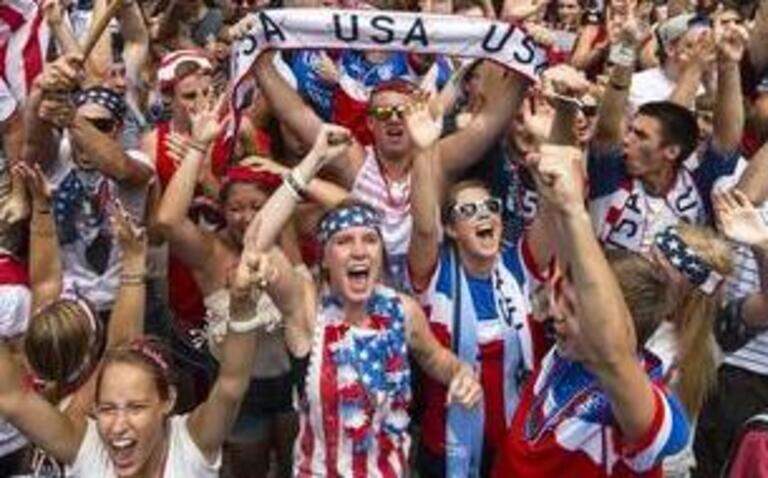 Photo gallery: Soccer fans cheer on the U.S. at the World Cup watch party Thursday at the Power & Light District