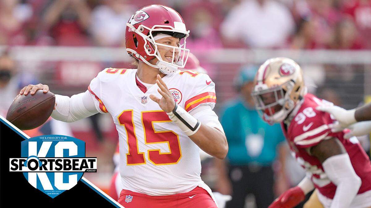 Kansas City Chiefs quarterback Patrick Mahomes (15) passes against the San Francisco 49ers during the first half of an NFL preseason football game in Santa Clara, Calif., Saturday, Aug. 14, 2021. (AP Photo/Tony Avelar)